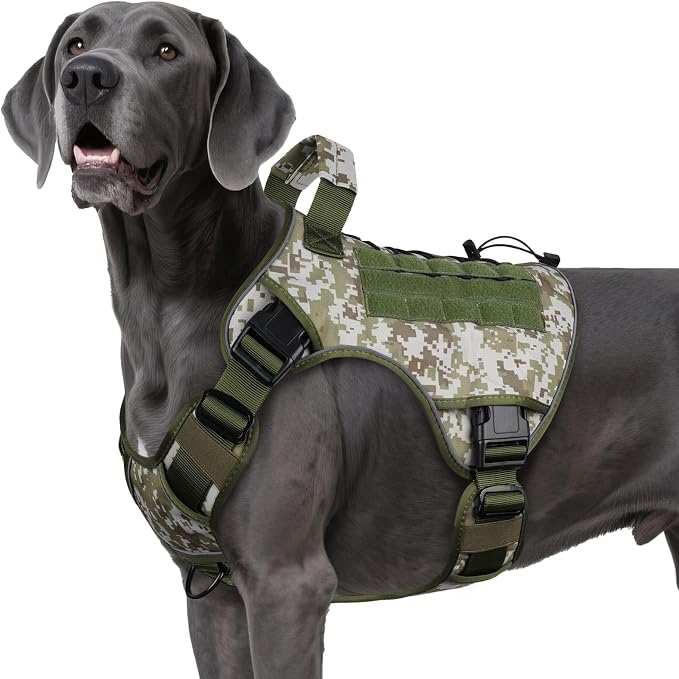 WINGOIN Tactical Dog Harness for Extra Large Dogs, No Pull Dog Harness | with Handle,Adjustable Reflective,Military K9 Style,Big Size Dog Vest,for German Shepherd,for Walking Training Hunting
