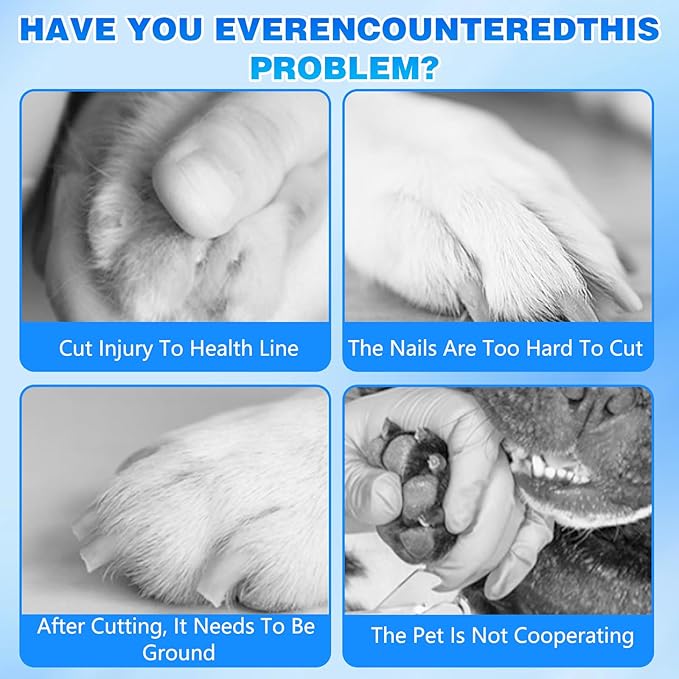 2026 New Cat Nail Trimmer - 2 Adjustable Speeds, 360° Grinding, Ultra Quiet Under 40dB, Safe Powerful Pet Nail Grooming Tool for All Cats & Dogs (White)