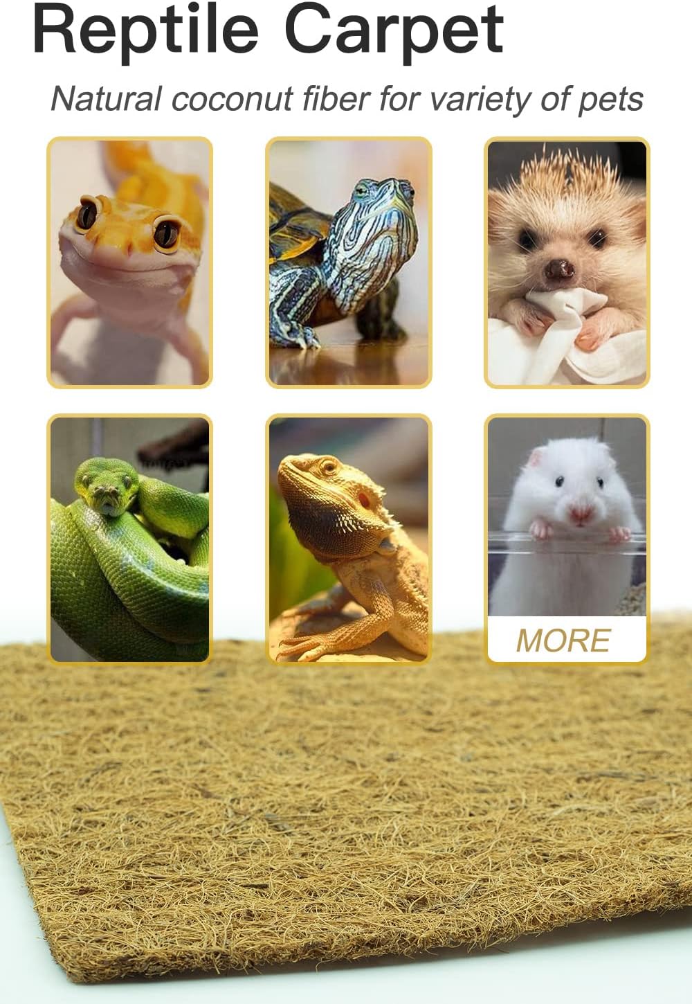 Coco Coir Liner, Yarrdfir 24x120 inch Natural Coconut Liners for planters Flower Basket, Reptile Carpet, Natural Coconut Fiber mat, Garden Decoration, Animal pet pad, Snow Mat