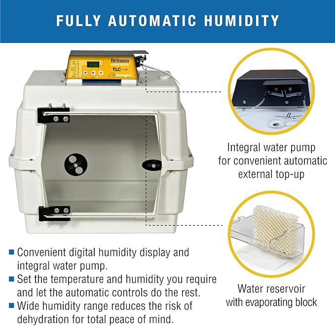 Brinsea TLC-40 Zoologica II Bird Brooder & Pet Recovery Incubator with Humidity Control for Sick Animals, Ideal for Large Birds, Newborn Puppies, Kittens, and Small Animals