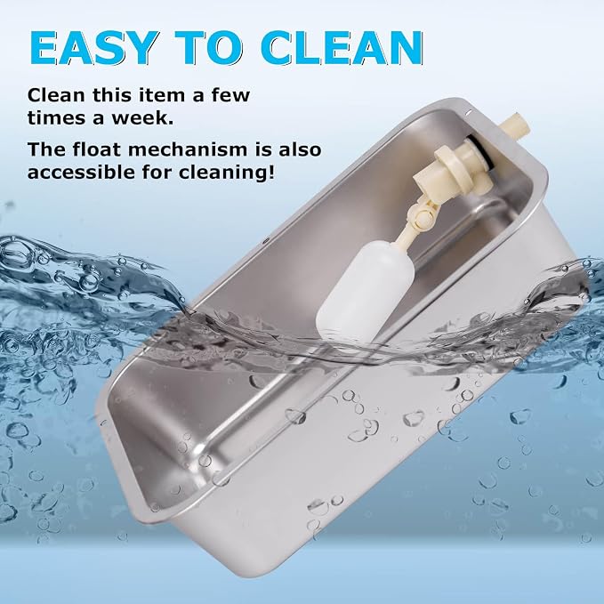 3 Gallon Automatic Dog Water Bowl Dispenser Outdoor Dog Waterer | Stainless Steel Outside Large Self Filling Auto Water Bowl for Dogs Cats Pets Livestock Chicken