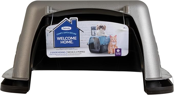 Petmate Dog Crates for Small Dogs & Cat Carriers, Two-Door Plastic Pet Kennel, Top & Front Loading, Made in USA, 24" For Pets Up To 15 lb, Pearl Tan | Plastic pet kennel made in USA, for small pups and kittens, dual entry design, great for travel and v...