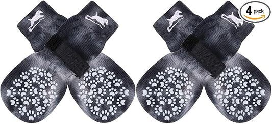 EXPAWLORER Anti Slip Dog Socks to Prevent Licking Paws, Dog Shoes for Hot Pavement, Dog Booties for Small Medium Large Senior Dogs, Traction Control Boots & Paw Protectors for Hardwood Floors