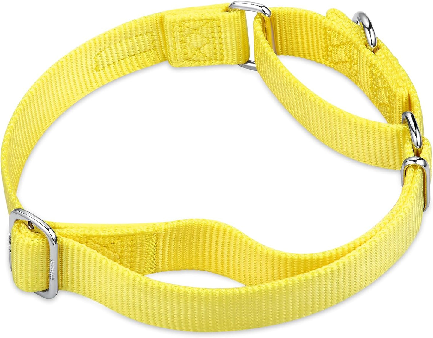Hyhug Pets Premium Upgraded Heavy Duty Nylon Anti-Escape Martingale Collar for Boy and Girl Dogs Comfy and Safe - Professional Training, Daily Use Walking. (Large, Illuminating Yellow)