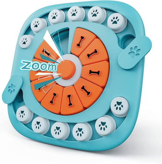 FOXMM Dog Puzzle Toys, Interactive Treat Puzzle Dog Toy for IQ Training & Mental Stimulating, Squeaky Design for Large, Medium, Small Dogs