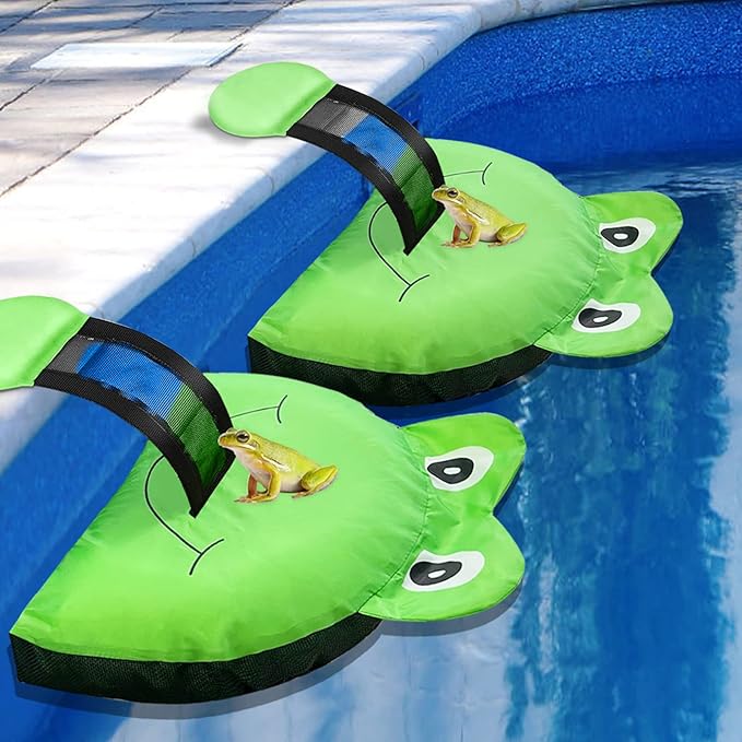 2 Pack Animal Saving Escape Ramp for Pools - Frog Floating Ramp Rescues for Swimming Pool, Frog Saver Floating Ramp Rescues for Saving Frogs, Birds, Toads Animal Mice, Pool & Spa Accessories & Tools