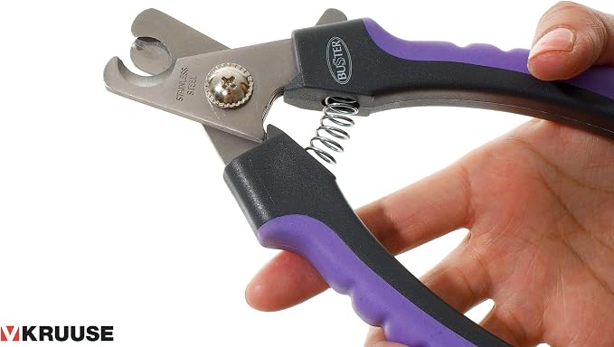 Kruuse Buster Professional Dog Nail Clipper – Large Size – Heavy-Duty Pet Nail Trimmer for Large Dogs and Cats – Stainless Steel Blades, Non-Slip Handle, Safety Guard – Vet-Recommended