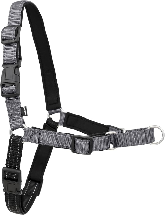 PetSafe Easy Walk Deluxe Dog Harness, No Pull Dog Harness – Perfect for Leash & Harness Training – Stops Pets from Pulling and Choking on Walks – Large, Steel