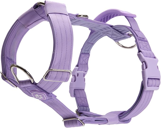 Spark Paws Comfort Control No Pull Dog Harness - Heavy Duty Front Clip | Safety Tested for Strong Breeds, w/ Metal Buckle & Top Handle – Padded Y-Straps Redirect Pulling. Solo or Matching Leash Set