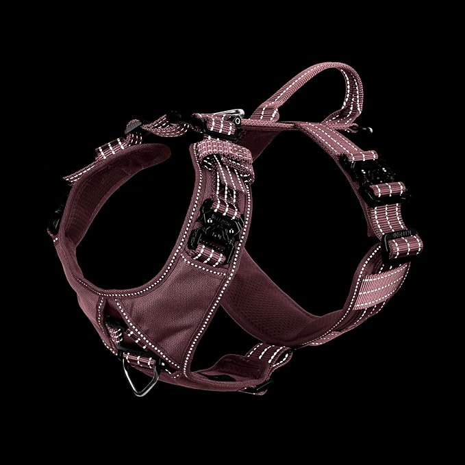 ICEFANG Dog Halter Harness with Metal Buckles,Dog Strap Vest for Medium Dogs