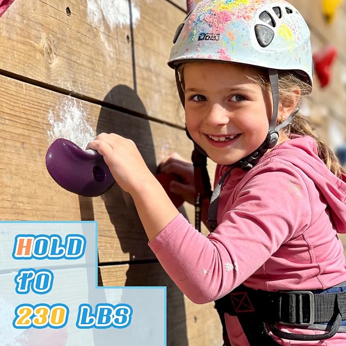 32 PCS Rock Climbing Wall for Kids,Rock Wall Climbing Holds,Adults Climbing Wall Grip Kits Holds Up to 230 lbs for Outdoor Indoor Home Playground Climbing Wall Holds