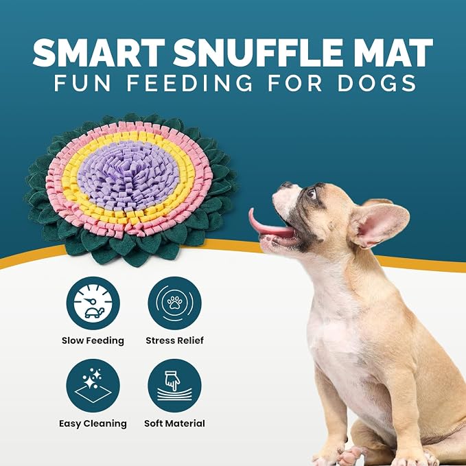 PET ARENA Interactive Dog Snuffle Feeding Mat Adjustable Nose Work Toy | Encourages natural foraging, reduces boredom, slows eating, supports mental stimulation, and features an adjustable design.