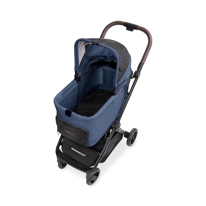 WonderFold Bella Pet Stroller for Small/Medium Pets - Autofold Technology: One-Hand Quick Fold - HARBOR