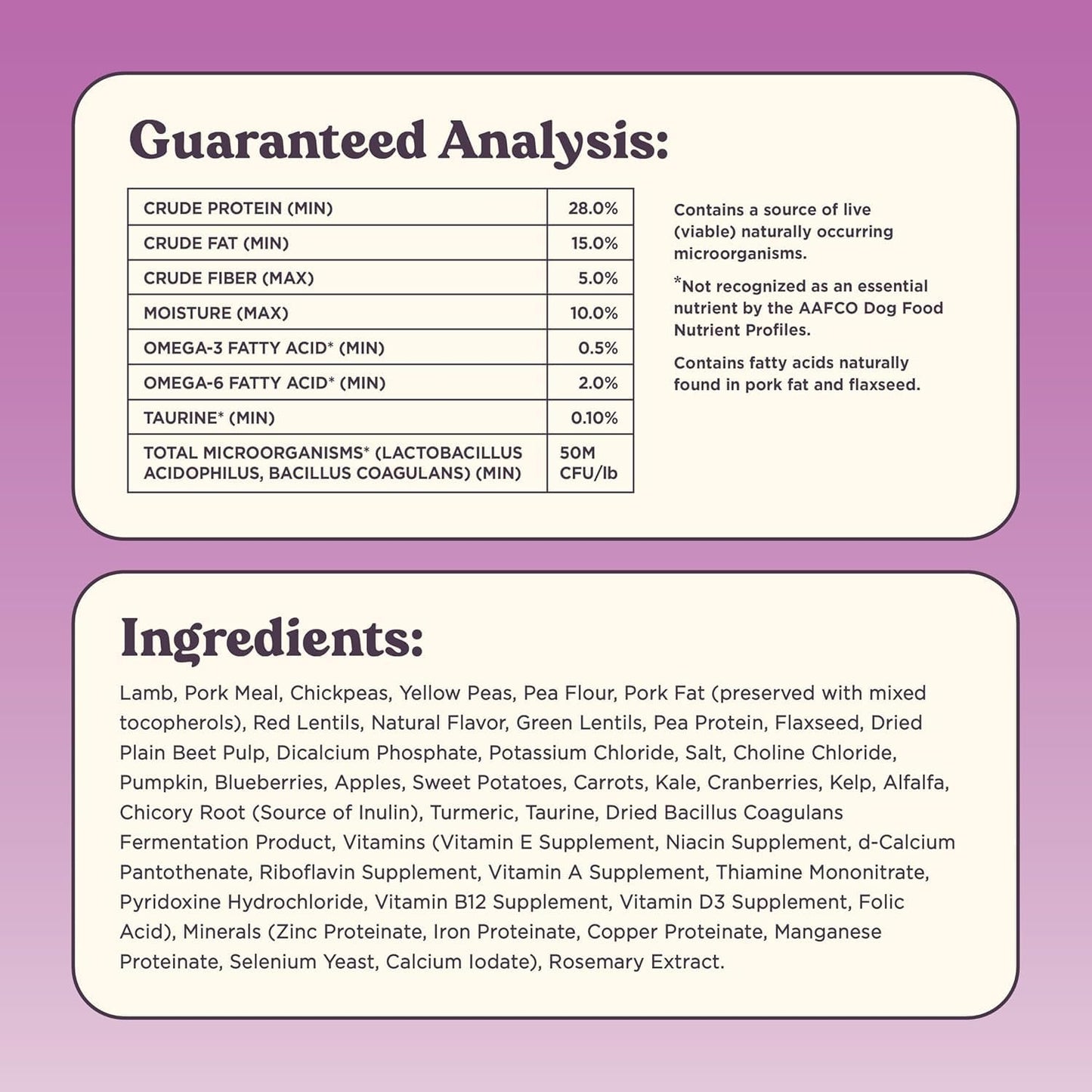 Bundle x Joy Grass-Fed Lamb Dog Food 12lb Bag with Added Probioitics, Poultry-Free, Digestive Gut Health, No Chicken or Beef, Made in USA