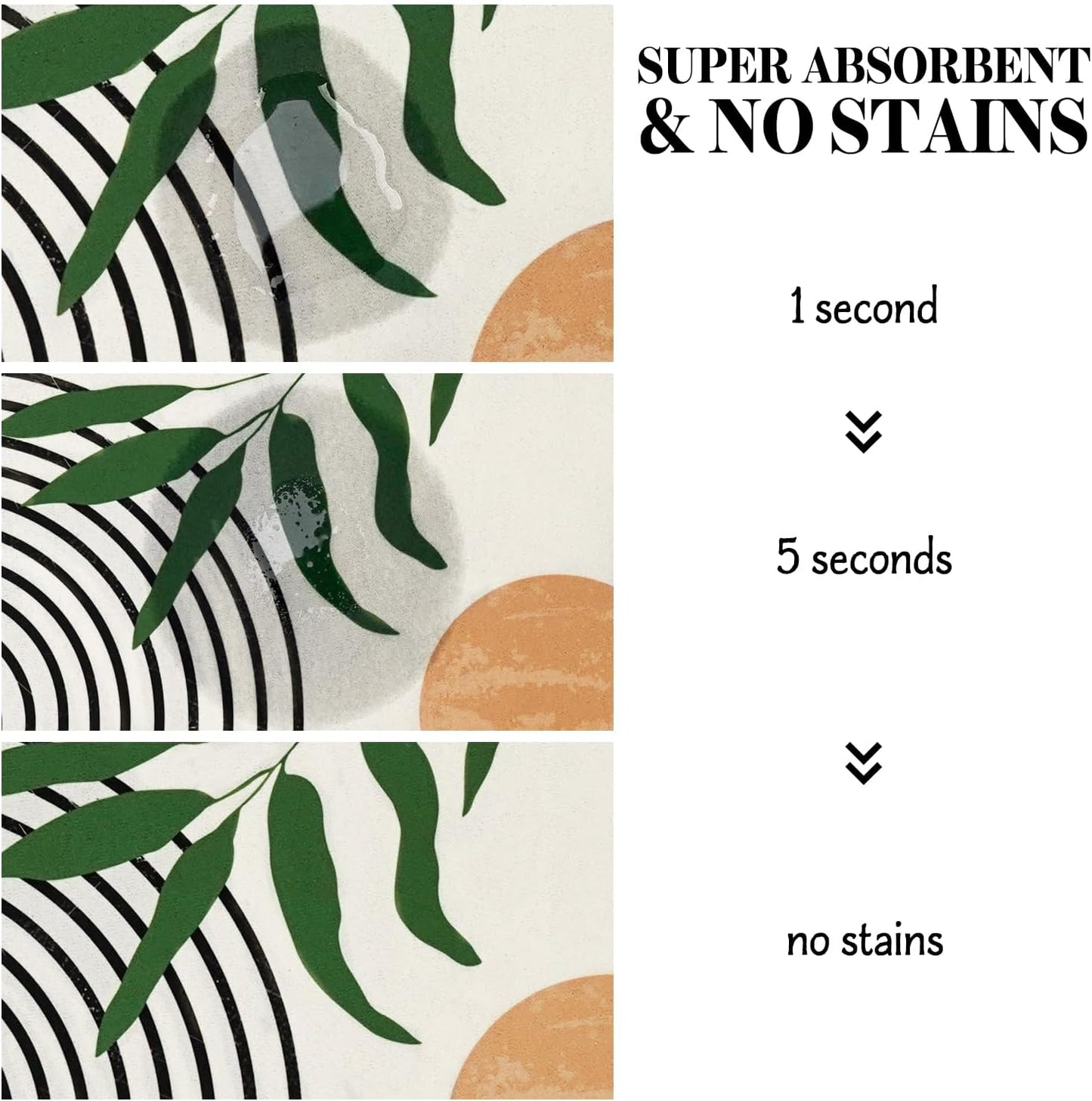 Super Absorbent Dog Food Mat - Non-Slip Bowl Mat for Food and Water, Eco-Friendly Boho Placemats for Pet Feeding