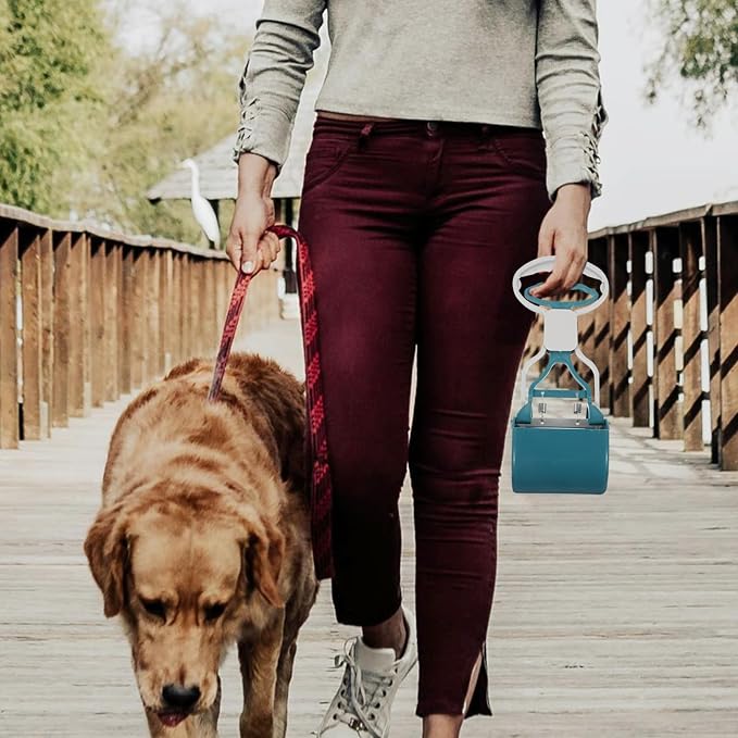 Hemoton Dog Pooper Scooper Heavy Duty Poop Scoop with Long Handle Sturdy Plastic Dog Waste Picker Convenient Pet Poop Cleanup Tool for Walking and Outdoor Use