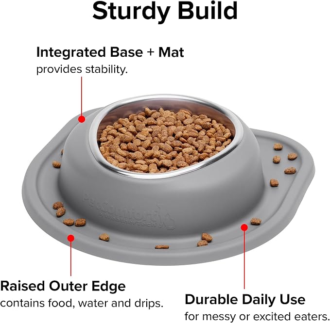 WeatherTech Single Low Pet Feeding System - Heavy-Duty Dog & Cat Food/Water Bowl - 8 oz (1 Cup) Tan (SL0801TN)