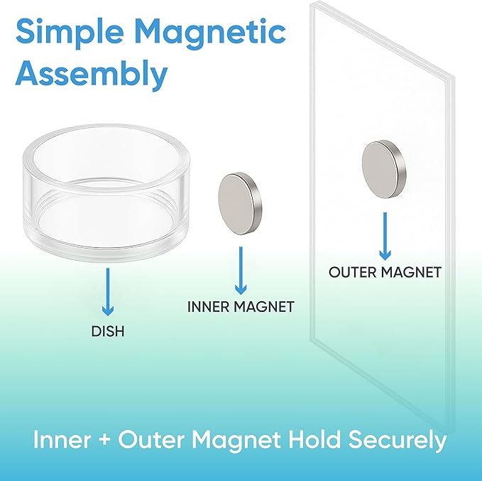 EctoTherm Jumping Spider Feeding Dish and Food Dish - Terrarium Decor, Magnetic Feeding Ledge - Essential Accessories for Pet Jumpers