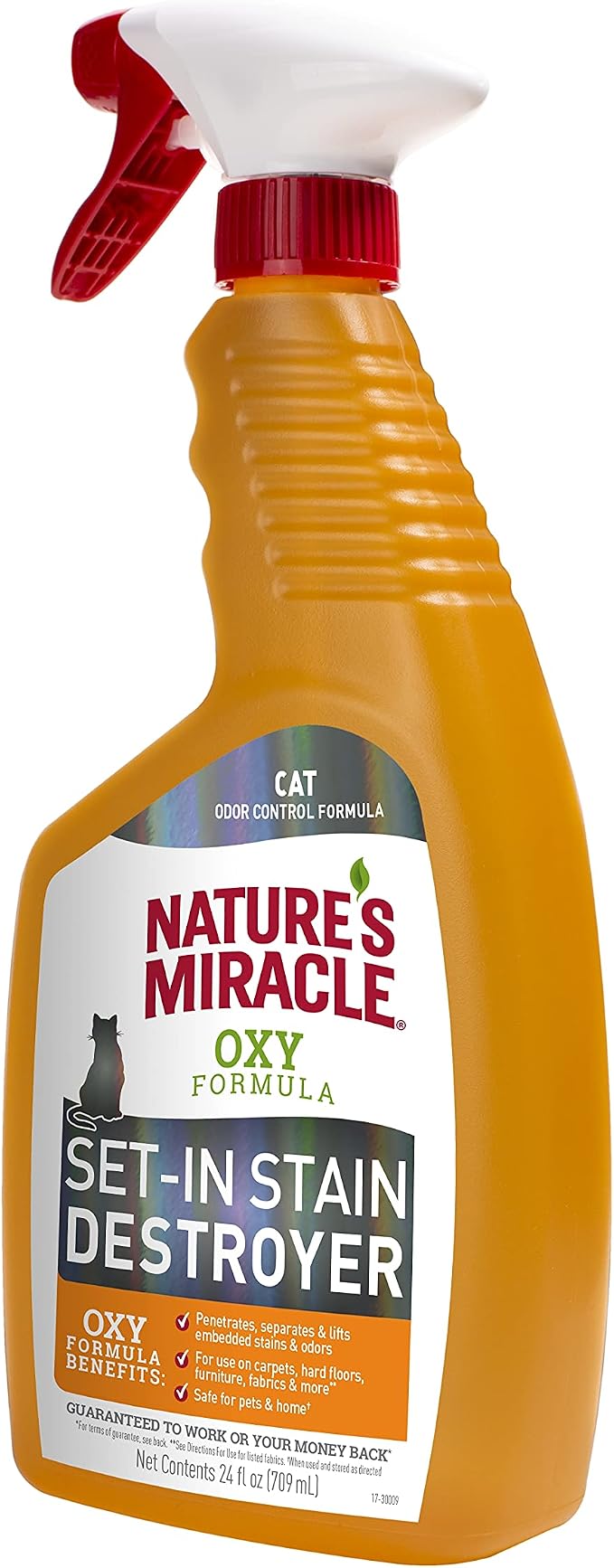 Nature's Miracle Just for Cats Oxy Stain and Odor Remover, 24 Fl Oz (Pack of 2)