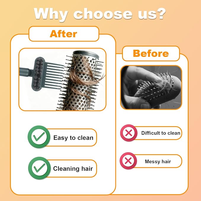 2pcs 2-in-1 Comb Cleaner with Pick and Bristles, Hair Brush Cleaner Tool Rake for Home Salon Travel Use Effectively Clear Hair Dust Grease and Dirt (Green)