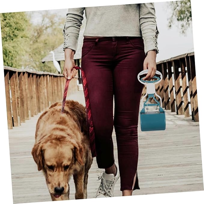 POPETPOP Heavy Duty Dog Pooper Scooper Long Handle Wear-Resistant Poop Picker Tool for Large Dogs and Puppies Convenient Cleanup for Yard and Walks