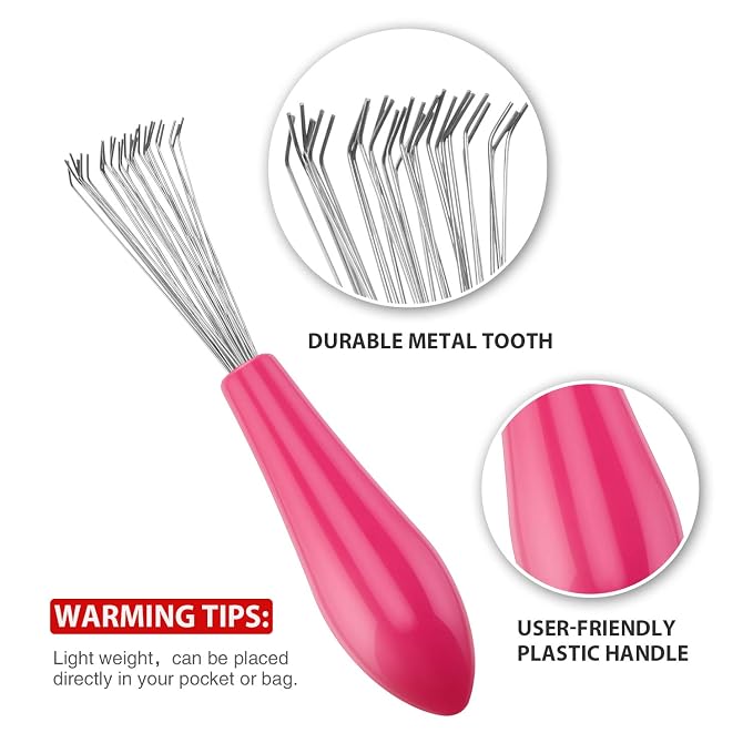 Boao 4 Pcs Hair Brush Cleaning Set Tool Mini Hair Cleaning Brush Cleaner Tool for Removing Dust Home Salon Use(Black)