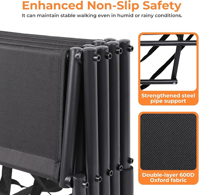 Dog Stairs for Large Dogs,4-Step Foldable Dog Ramp for Car with Non-Slip Surface & Oxford Fabric,Portable & Lightweight Pet Stairs for SUV,Truck,Bed & Couch,Supports up to 132 lbs (Green)