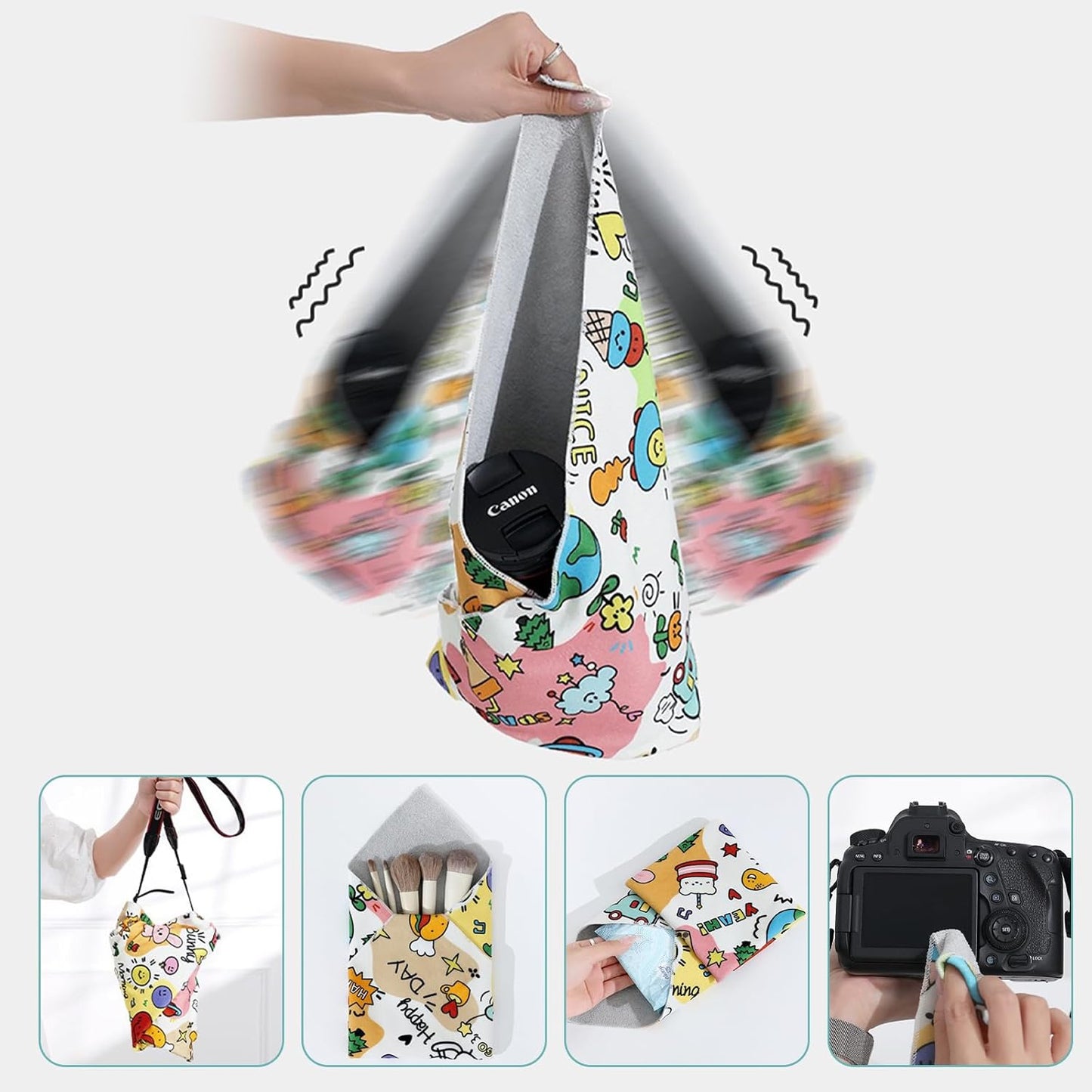 Cat Grooming Wrap, [XXL] Cat Restraint Wrap for Nail Clipping, Ear Cleaning, and Teeth Brushing, Self-Adherent, Anti-Bite, Anti-Scratch, Anti Scratch, Colorful Graffiti