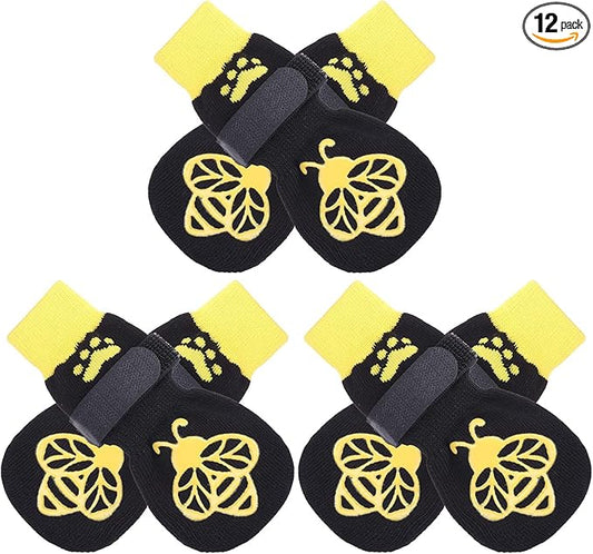 EXPAWLORER Anti Slip Dog Socks to Prevent Licking Paws,Winter Dog Boots & Paw Protectors,Dog Booties for Hardwood Floors with Grippers,Dog Shoes for Hot/Cold Pavement Small Medium Large Senior Dog