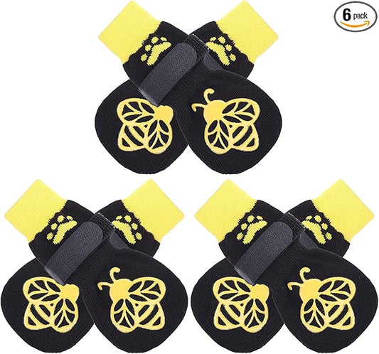 EXPAWLORER Anti Slip Dog Socks to Prevent Licking Paws,Winter Dog Boots & Paw Protectors,Dog Booties for Hardwood Floors with Grippers,Dog Shoes for Hot/Cold Pavement Small Medium Large Senior Dog