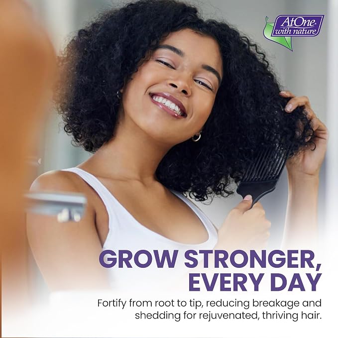 AtOne with Nature Miracle Cream Conditioner with Shea Butter & Olive Oil - Moisturizing Hair Conditioner, Controls Breakage & Shedding, Prevents Dryness, Ideal for Waves & All Hair Types, 5.5 oz