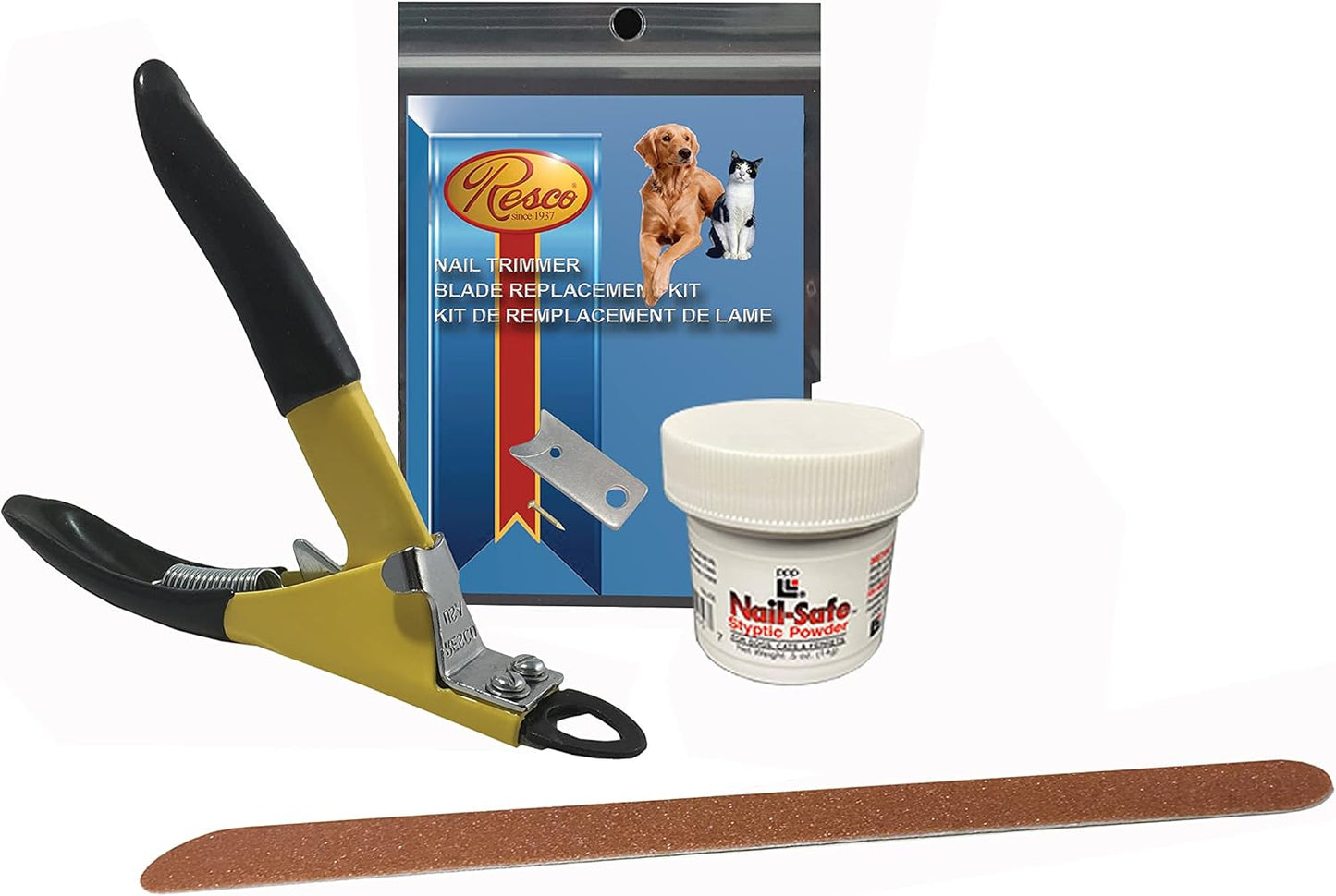 Resco USA-Made Nail Grooming Kit, Large, Yellow (PF0531)