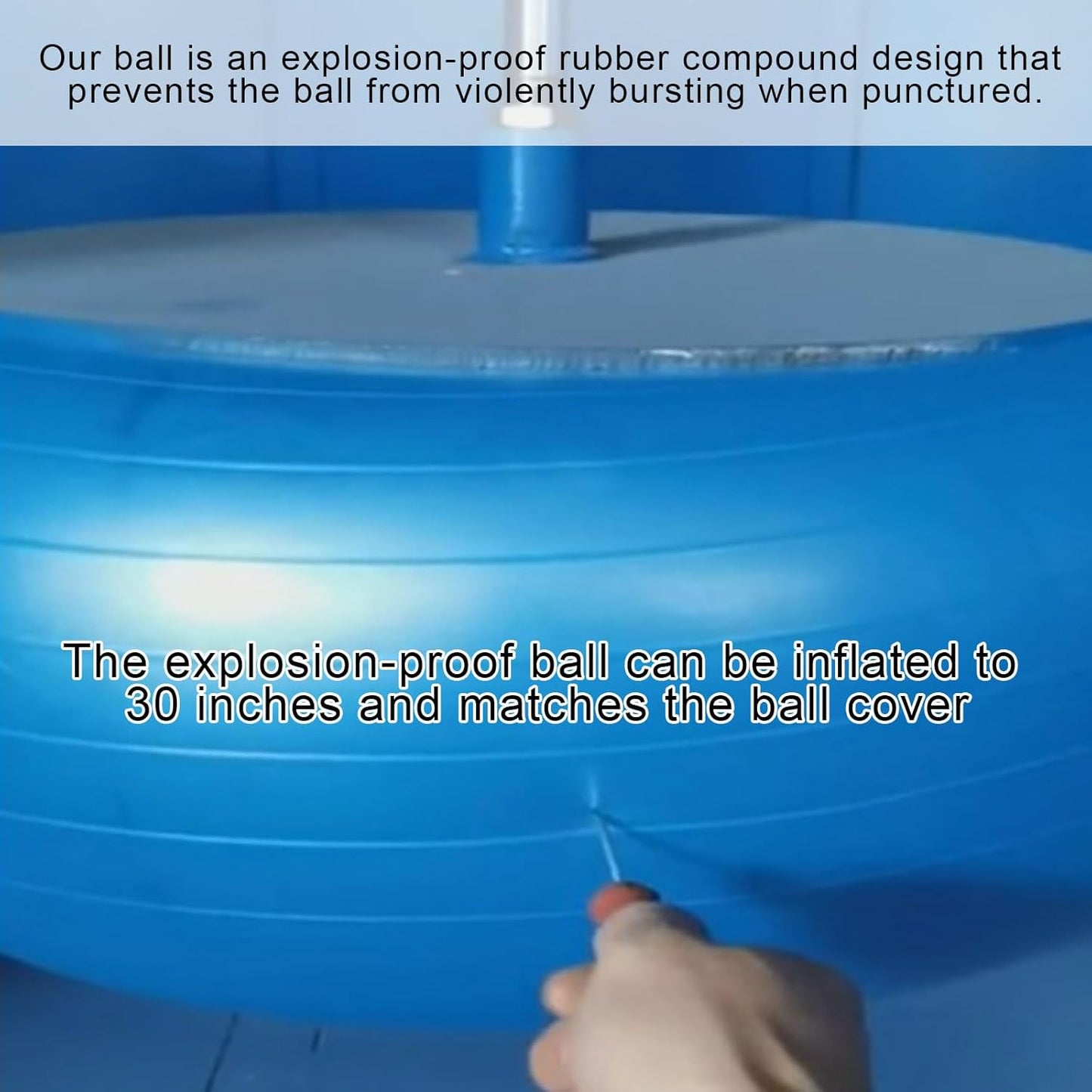 30inch Giant Herding Ball with Cover Anti Burst Ball Please Watch VCR for How to Inflation Horse Toys for Horses Stall Entertainment Play, Pump Included(Stylish)