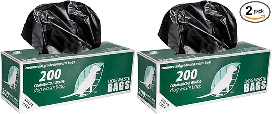 Zero Waste USA - 200 Commercial Grade Dog Waste Station Refill Roll Bags - (Most Popular) - 40% Thicker than competitor brands - Fits Any Dog Waste Station - 1 Roll of 200 bags per roll (Pack of 2)