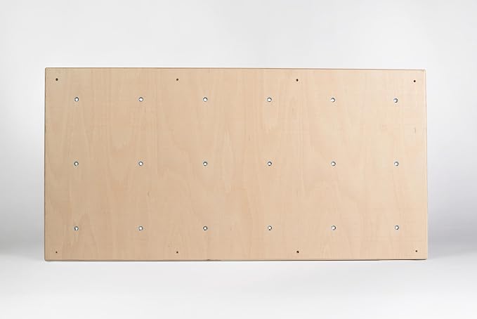 DIY Climbing Wall Panel – 47" x 23.5" Birch Plywood, Pre-Drilled T-Nuts, Textured & Paintable Surface – Indoor Home Gym & Kids Playroom Rock Wall Panel (Climbing Holds Not Included) (Natural)