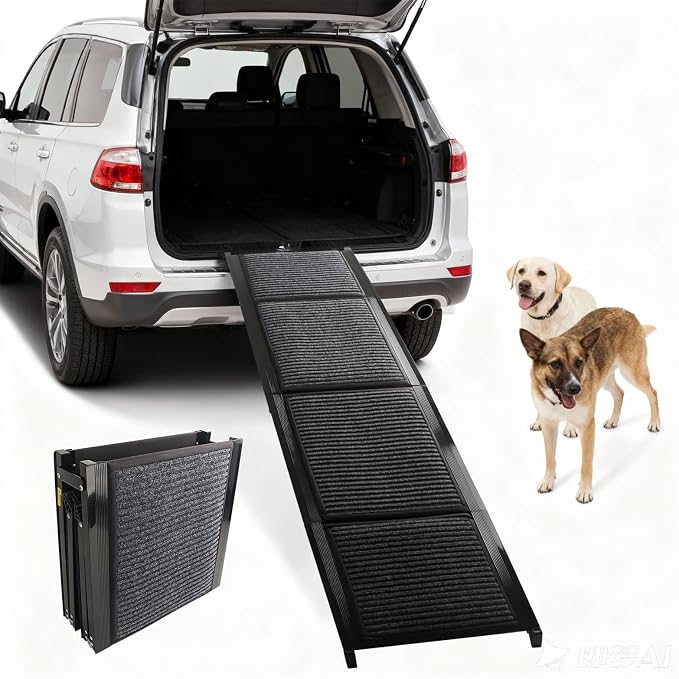 Dog Ramp for Car, Folding Pet Ramp, 63"