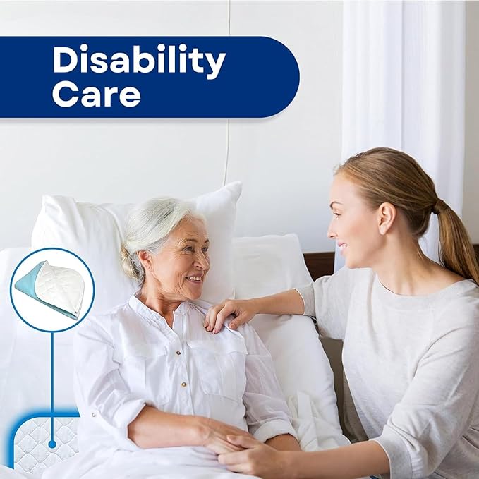 RMS Ultra Soft 4-Layer Washable and Reusable Incontinence Bed Pad - Waterproof Bed Pads, 34"X36"