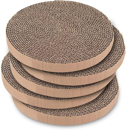 Best Pet Supplies Catify Cat Scratcher, Fun Interactive Scratchers, Posts, Poles, Claw Safe, Furniture Saver Indoor Play Support Natural Cat Behaviors Heavy Duty - Round(5 Pack)