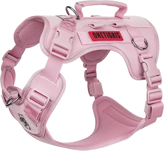 OneTigris No-Pull Tactical Dog Harness Reflective Vest for Small Dogs | Military-grade 1000D Nylon Easy Control Vest, Adjustable Dog Harness with Hook & Loop Panels for Walking, Hiking, Training