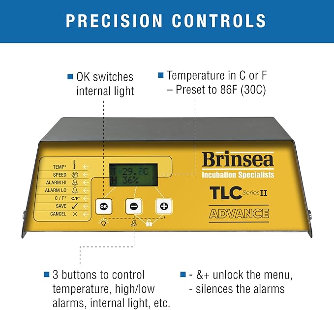 Brinsea TLC-40 Advance Series II Bird Brooder Pet Incubator with Nebulizer and Digital Display, ICU Incubator for Adult Birds, Newborn Puppies, Kittens, and Other Small Animals