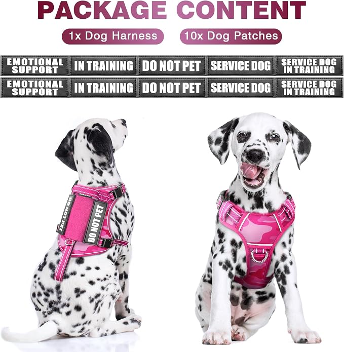 Tactical Dog Harness, No Pull Dog Harness for Medium Large Dogs with Handle & Molle, Military Service Dog Vest Harness in Training Pet Harness for Small Dogs