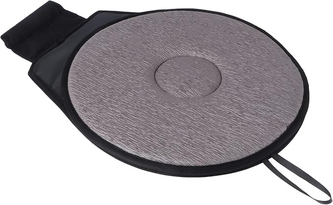 BESPORTBLE Automotive Seat Cushions 360° Rotation Swivel Seat Cushion 16.5 x 14.5 x 1.1Inch Portable Pivot Disc Pad for Car Chair Pad for Home Office Chairs