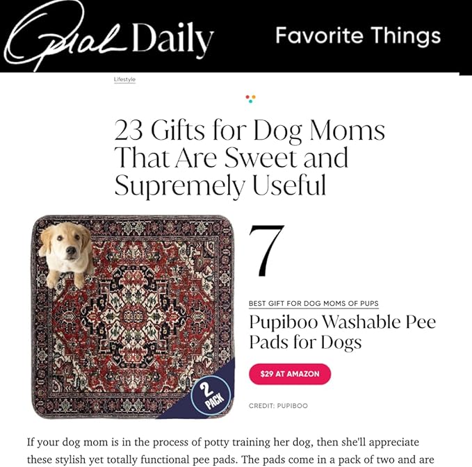 PUPIBOO Washable Pee Pads for Dogs and Cats - Super Absorbent Reusable Puppy Training Pads - 100% Waterproof, Leak-Proof & Non-Slip Whelping Pads for Pet Housebreaking