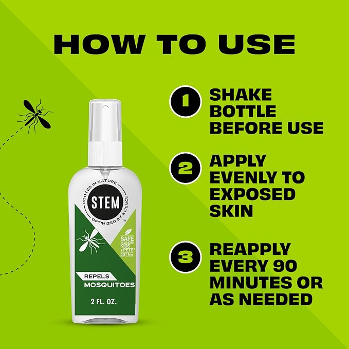 STEM Repels Mosquitoes: Mosquito Repellent Spray With Botanical Extracts; 4 fl oz (Pack Of 1)