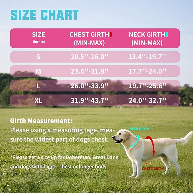 AUROTH Dog Harness and Leash Set for Medium Sized Dog, No Pull Dog Vest | with 5.25FT Dog Leash, Breathable Soft Padded, No choke, Reflective Tactical, Easy to Put on & Take Off - Rose Red Medium