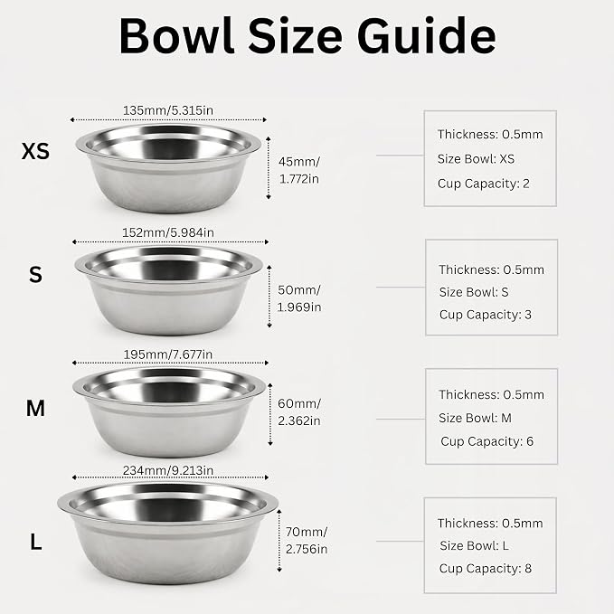 Elevated Dog Bowls, Personalized Raised Dog Bowl Stand for Medium Dogs | Farmhouse Style, Elevated Wood Stand, Storage Container, Stainless Steel Bowls, Raised Anti-Slip Feeder, Made in USA