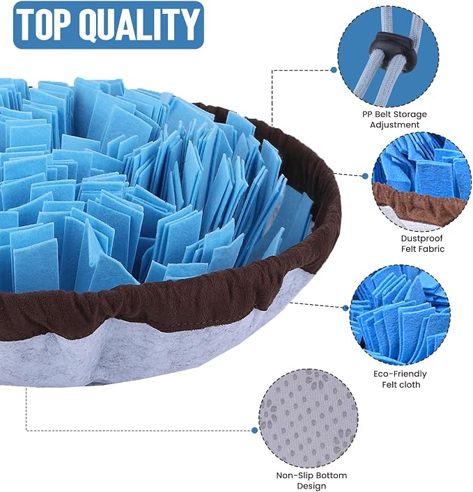 PET ARENA Adjustable Snuffle Mat Puzzle Feeder Toy for Dogs | Promotes healthy eating habits, reduces boredom, brain exercise, and provides engaging activity for pets indoors or outdoors