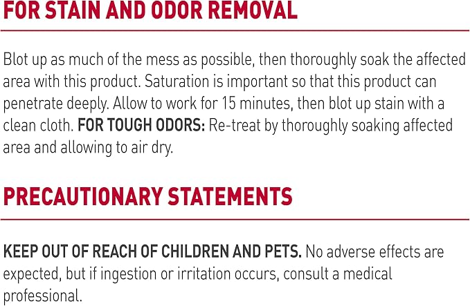 Nature's Miracle Stain and Odor Remover Dog 32 Ounces, Odor Control Formula, Pour (Pack of 2)