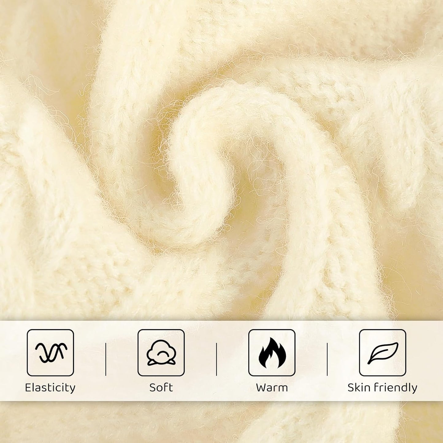 Queenmore Dog Sweater Large Size,Warm Dog Sweaters for Big Dogs,Chunky Knitted Doggy Sweater for Extra Large Dogs Boy Girl, Big Doggie Turtleneck Winter Outfit (White,2XL)