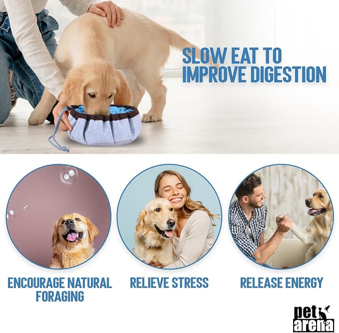 PET ARENA Adjustable Snuffle Mat Puzzle Feeder Toy for Dogs | Promotes healthy eating habits, reduces boredom, brain exercise, and provides engaging activity for pets indoors or outdoors